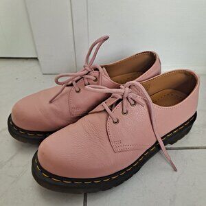 Pink doc Martens loafers